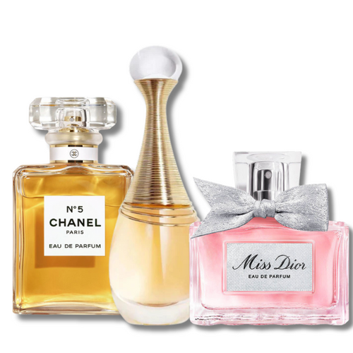 3 Parfums Chanel N°5 , Dior J'ADORE and Dior MISS DIOR (Eau de Parfum)
