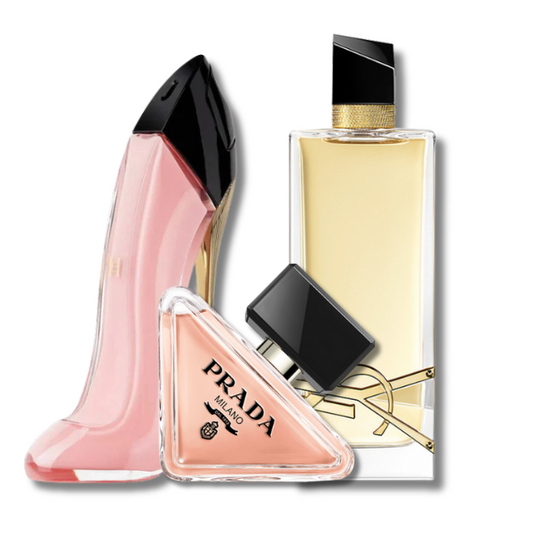 3 Parfums Yves Saint Laurent LIBRE(Eau de Parfum), Carolina Herrera GOOD GIRL BLUSH (Eau de Parfum) and Prada PARADOXE (Eau de Parfum)